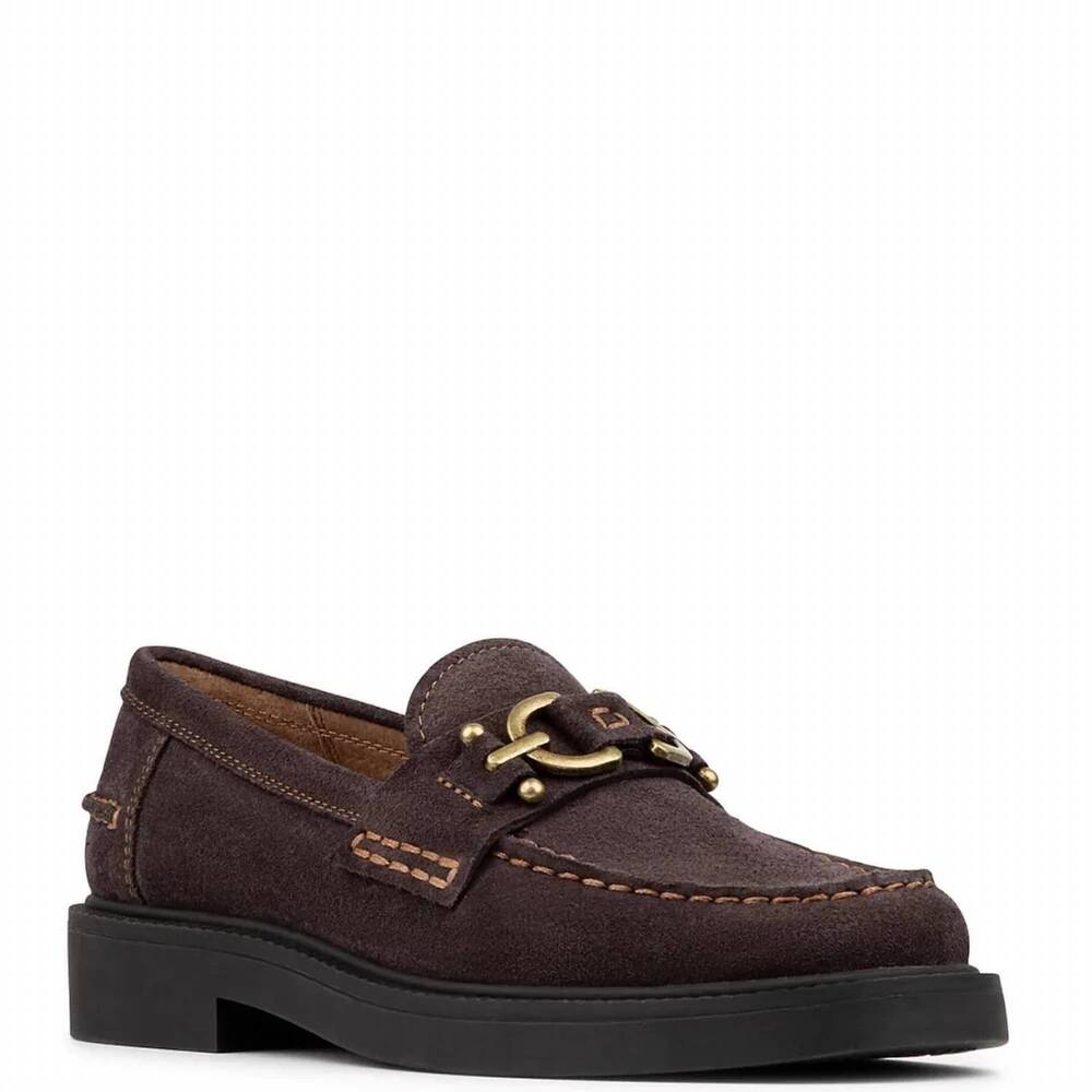 NEW DONALD PLINER women's galilee loafer in dark brown